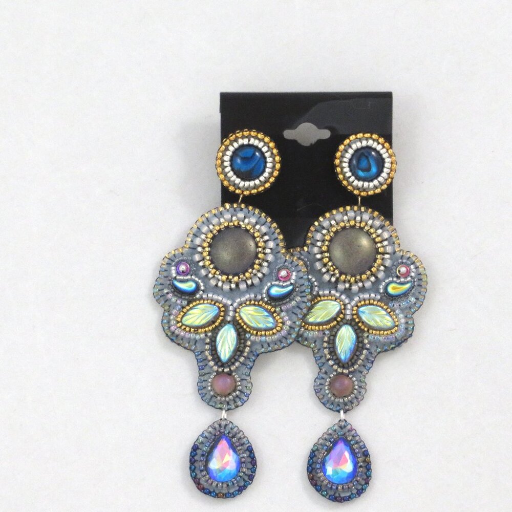 Iridescent Artisan earrings - handcrafted
